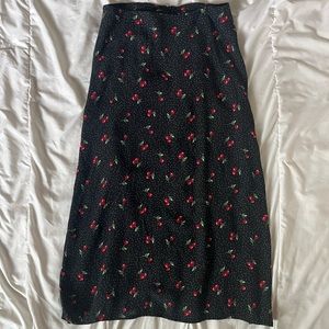 Cherry Phoebe Midi Skirt